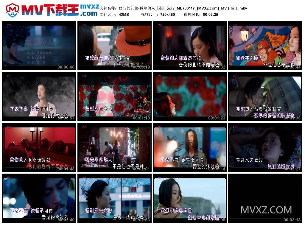 修行的红莲-孤单的人_国语_流行_ME700117